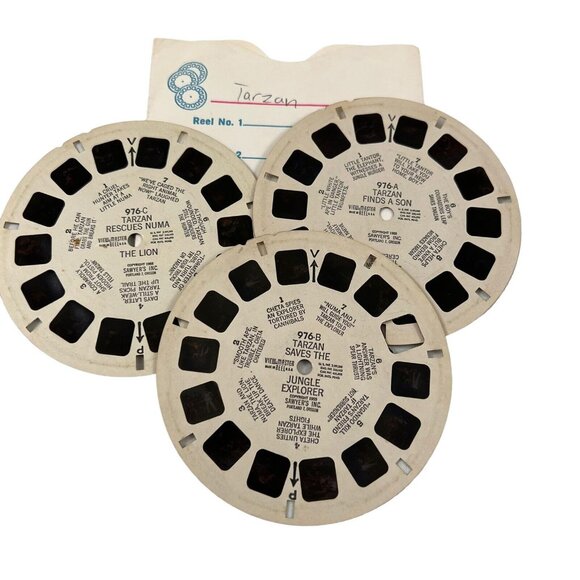 Vintage Viewmaster Reels Hopalong Cassidy Disney Gene Autry Tarzan Flintstones - Picture 6 of 7